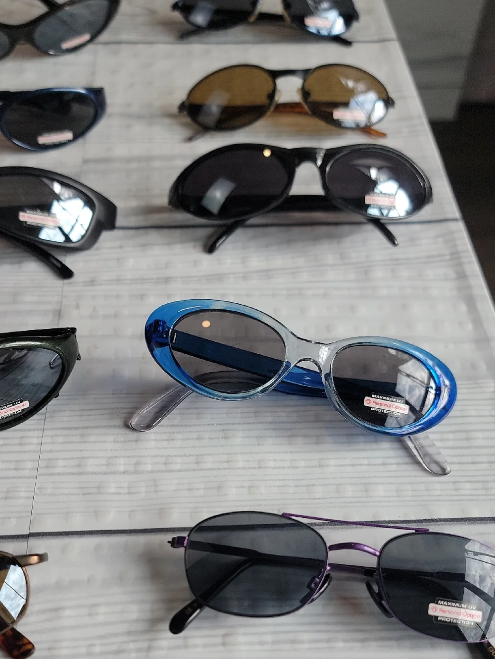 Sunglassed Assorted Cat-Eye and Slim Unbranded Lot - Black, Brown, Blue 24 Items